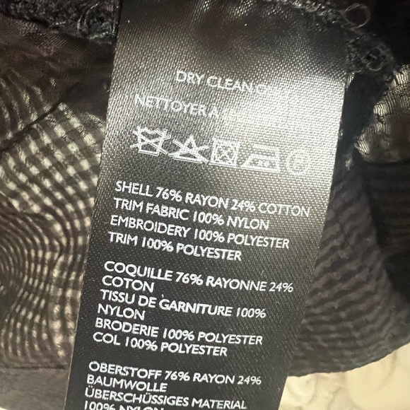 NWT new medium Anthropologie Maeve black w pink bow back lace batwing top - Picture 13 of 17